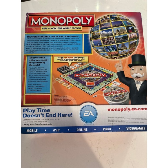 Monopoly Here & Now The World Edition Collector's Edition Electronic Banking Tin - Picture 7 of 12
